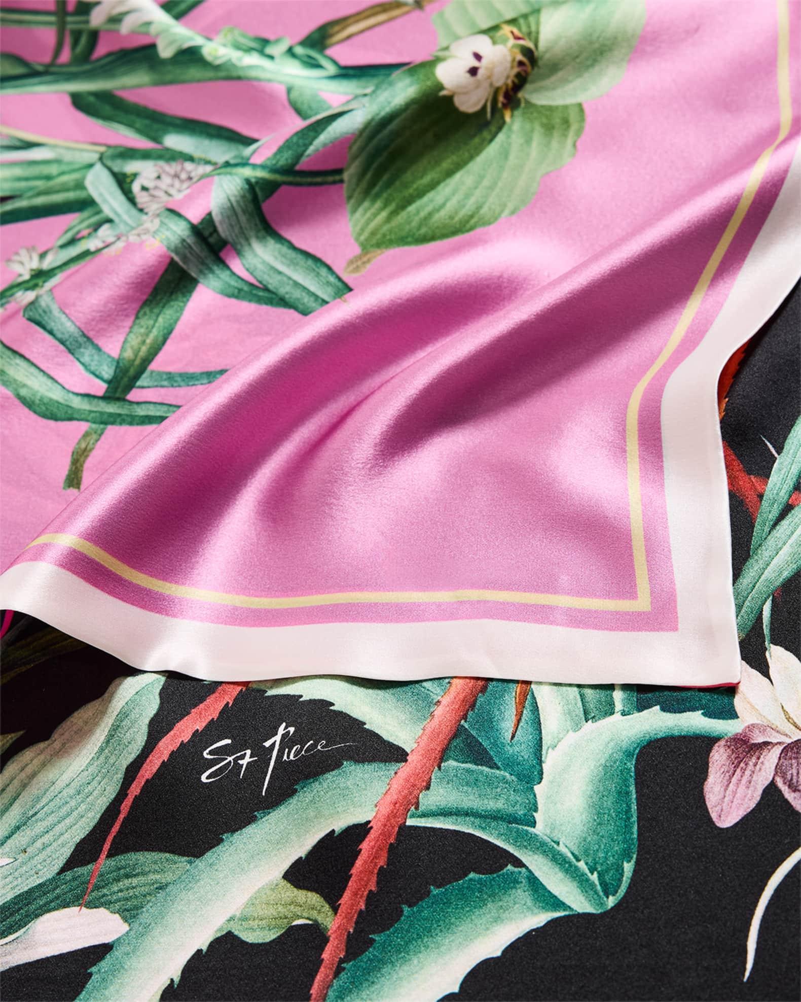 Ailee Floral-Print Silk Scarf Product Image