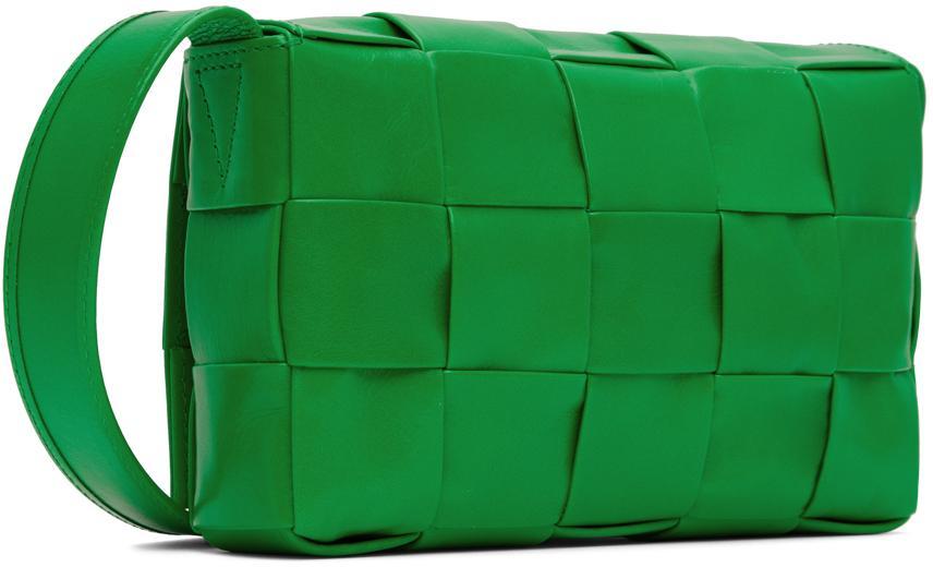 BOTTEGA VENETA Green Small Cassette Bag In 3724-parakeet-silver Product Image