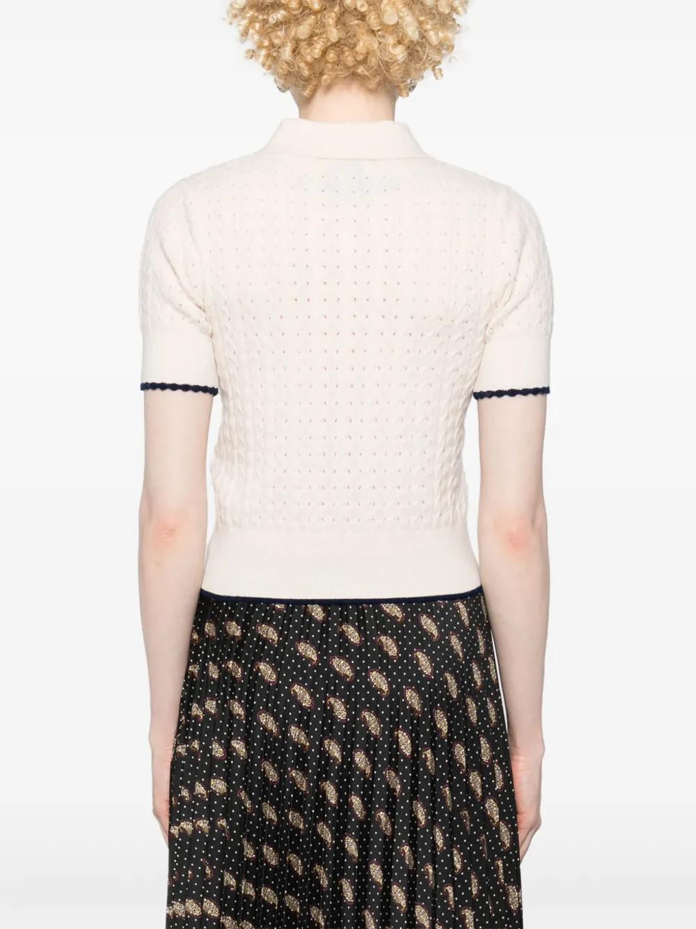 knitted polo shirt Product Image