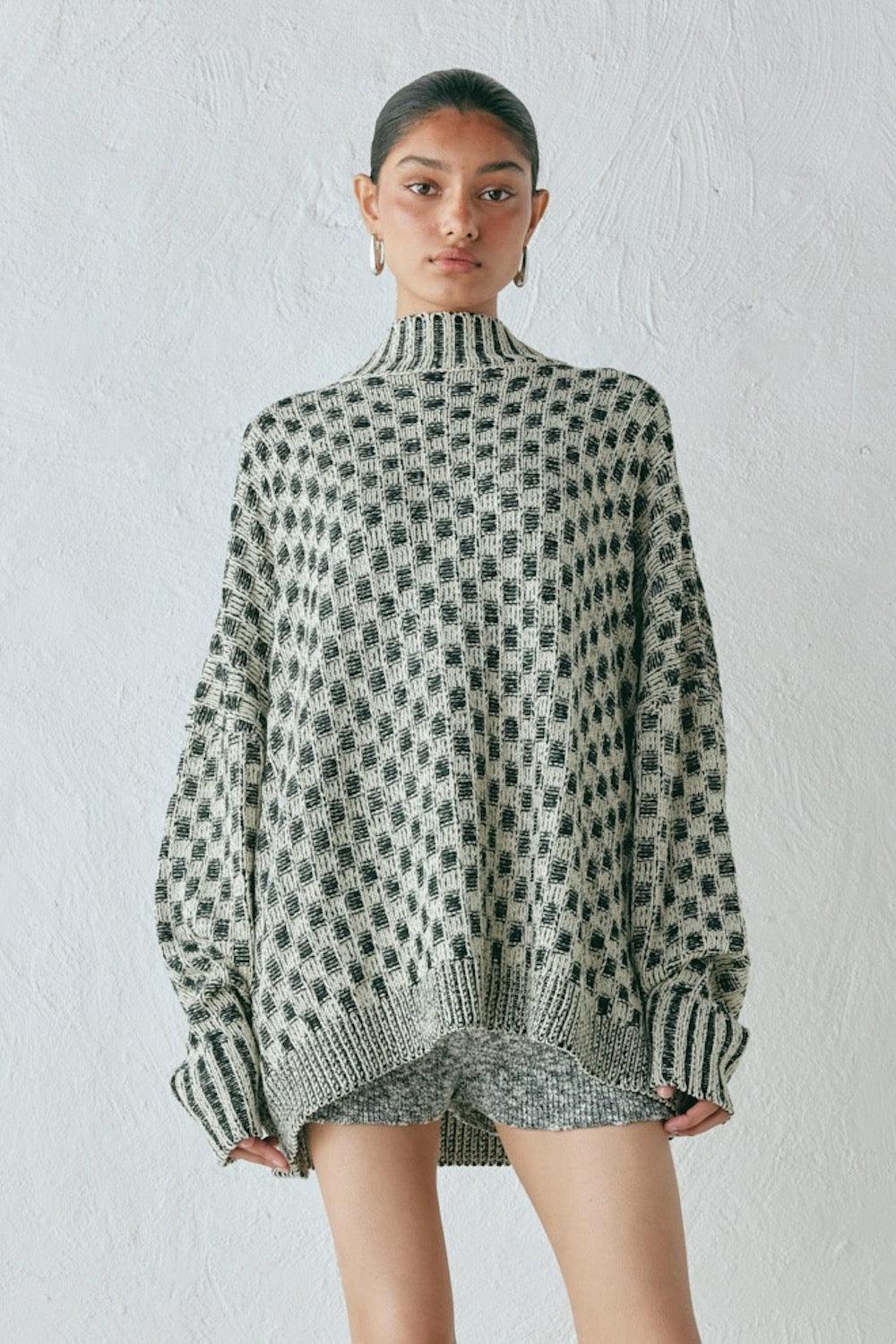 Sam Knit Jumper Check Product Image