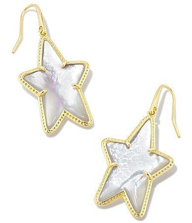 Kendra Scott Ada Star Drop Earrings - Gold Ivory Mother Of Pearl Product Image