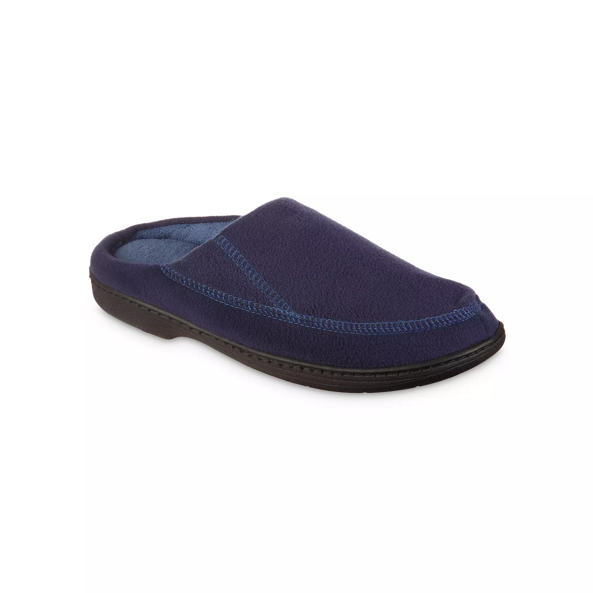 isotoner Recycled Fleece Roman Hoodback Men's Slippers, Size: XXL, Grey Product Image