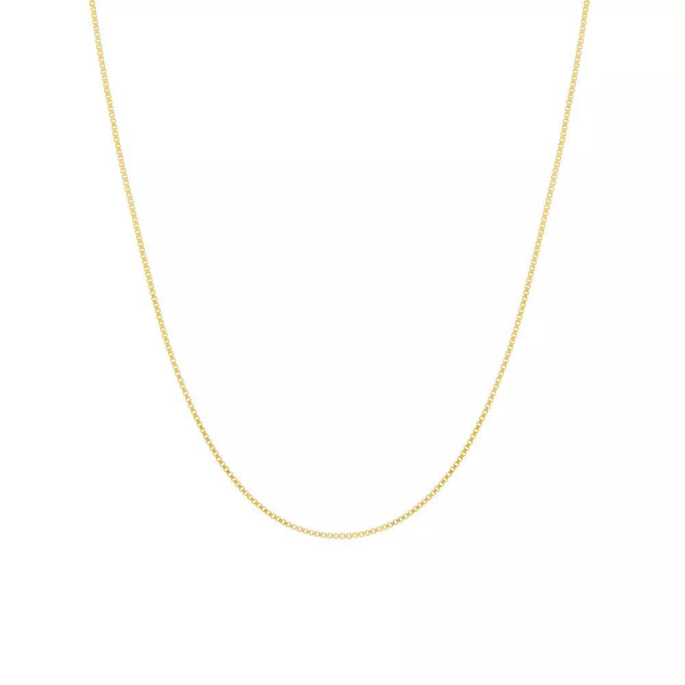 PRIMROSE 24k Gold Plated Box Chain Necklace, Women's, Size: 18", Yellow Gold Tone Product Image