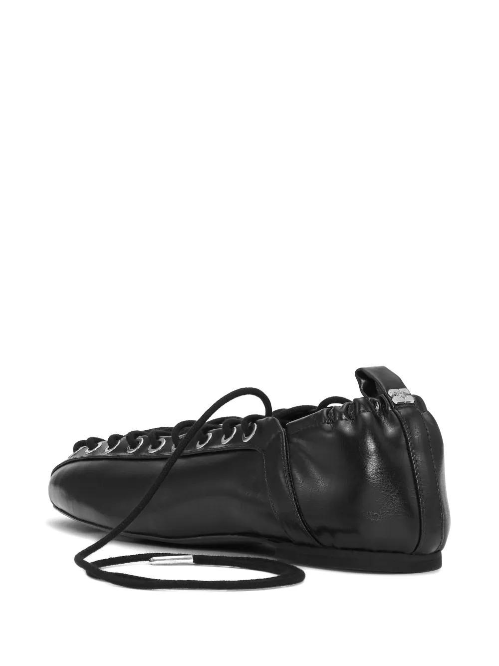 lace-up ballet flats Product Image