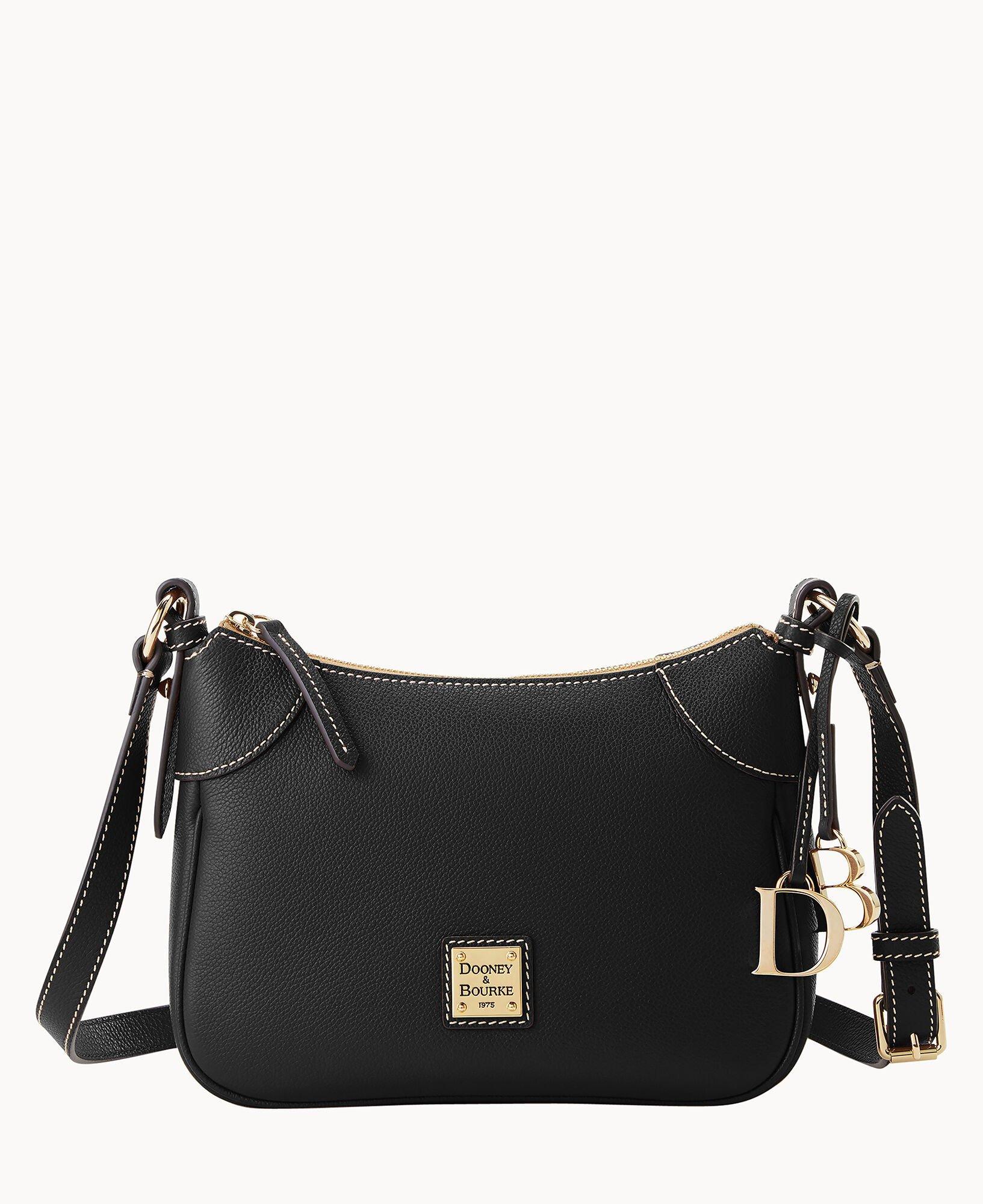 Dooney & Bourke Womens Sorrento Leather Crossbody Hobo 22 Bag in Black Product Image