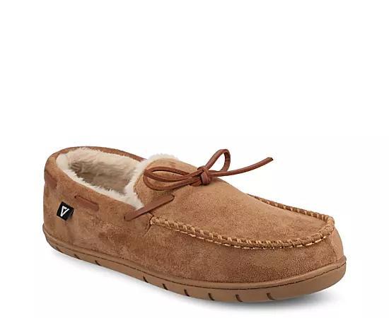 VANCE Hayden Men's Moccasin Slippers, Size: Small(7-8), Black Product Image