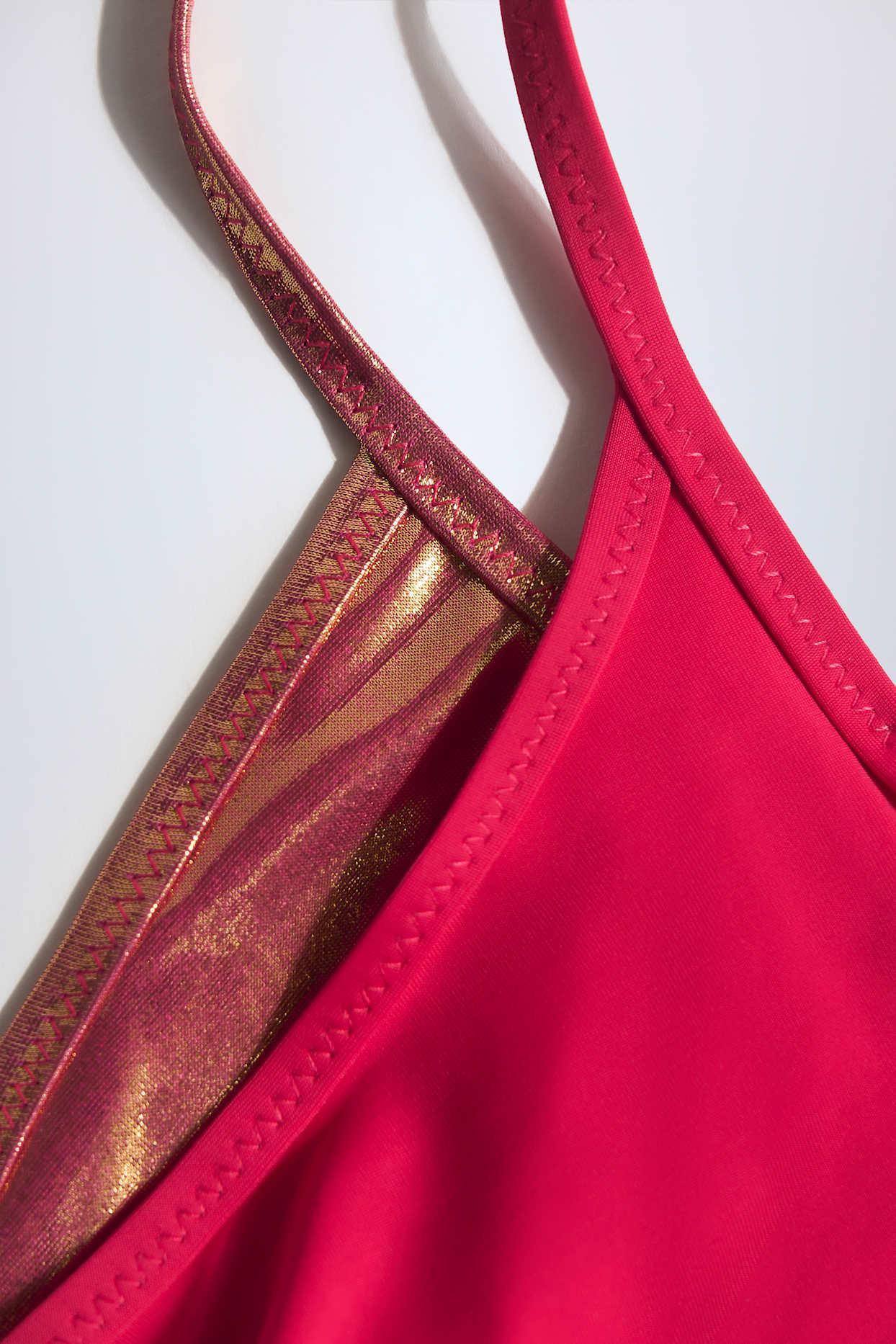 Metallic Layered Swimsuit in Raspberry Pink Product Image