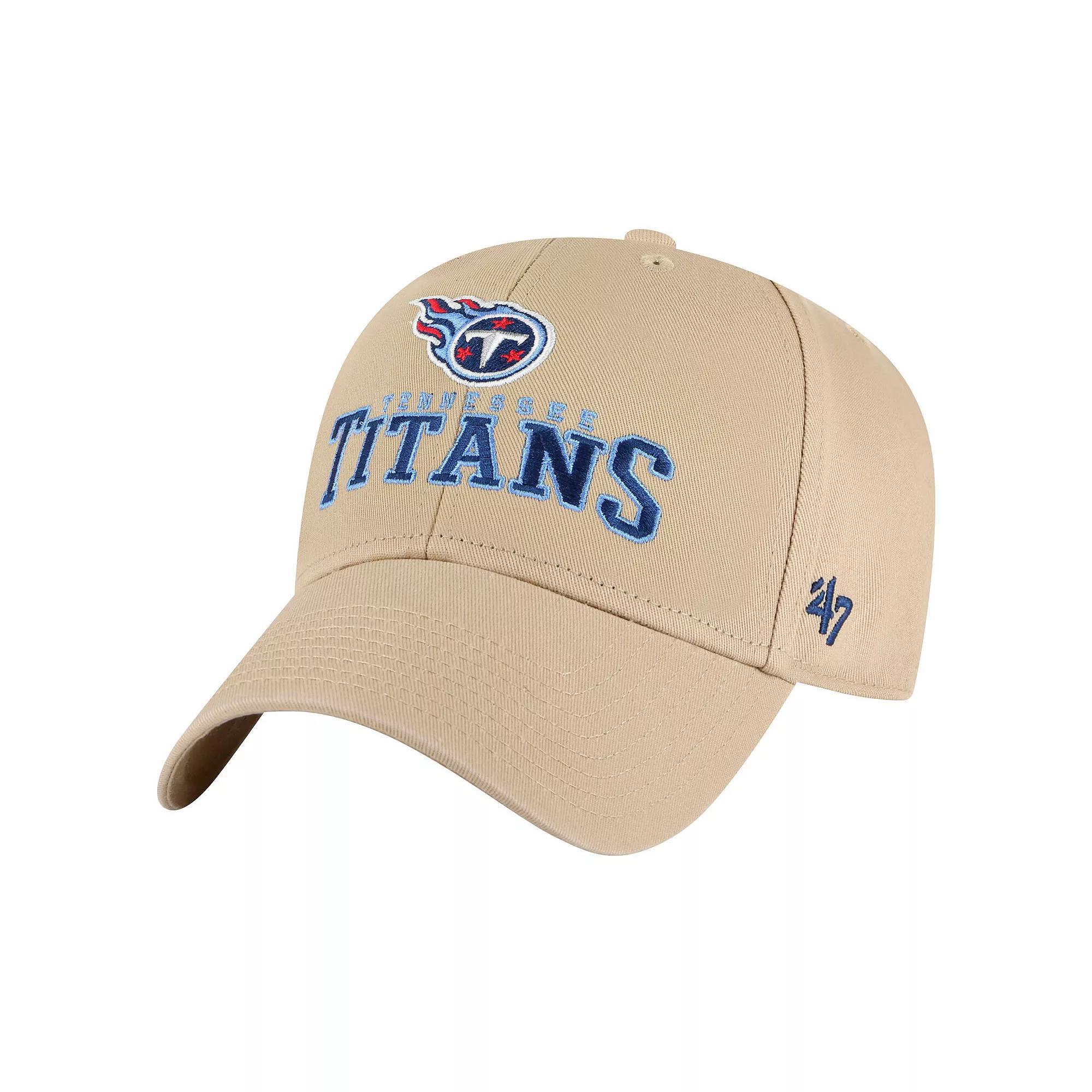 Men's '47 Khaki Tennessee Titans Powell MVP Adjustable Hat, Beig K Product Image