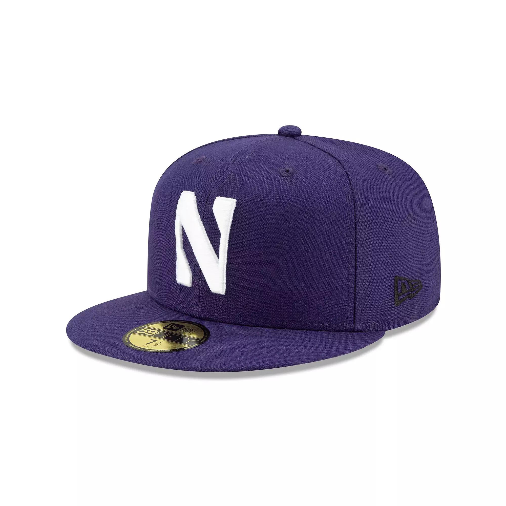 Men's New Era Purple Northwestern Wildcats Primary Team Logo Basic 59FIFTY Fitted Hat, Size: 6 7/8 Product Image