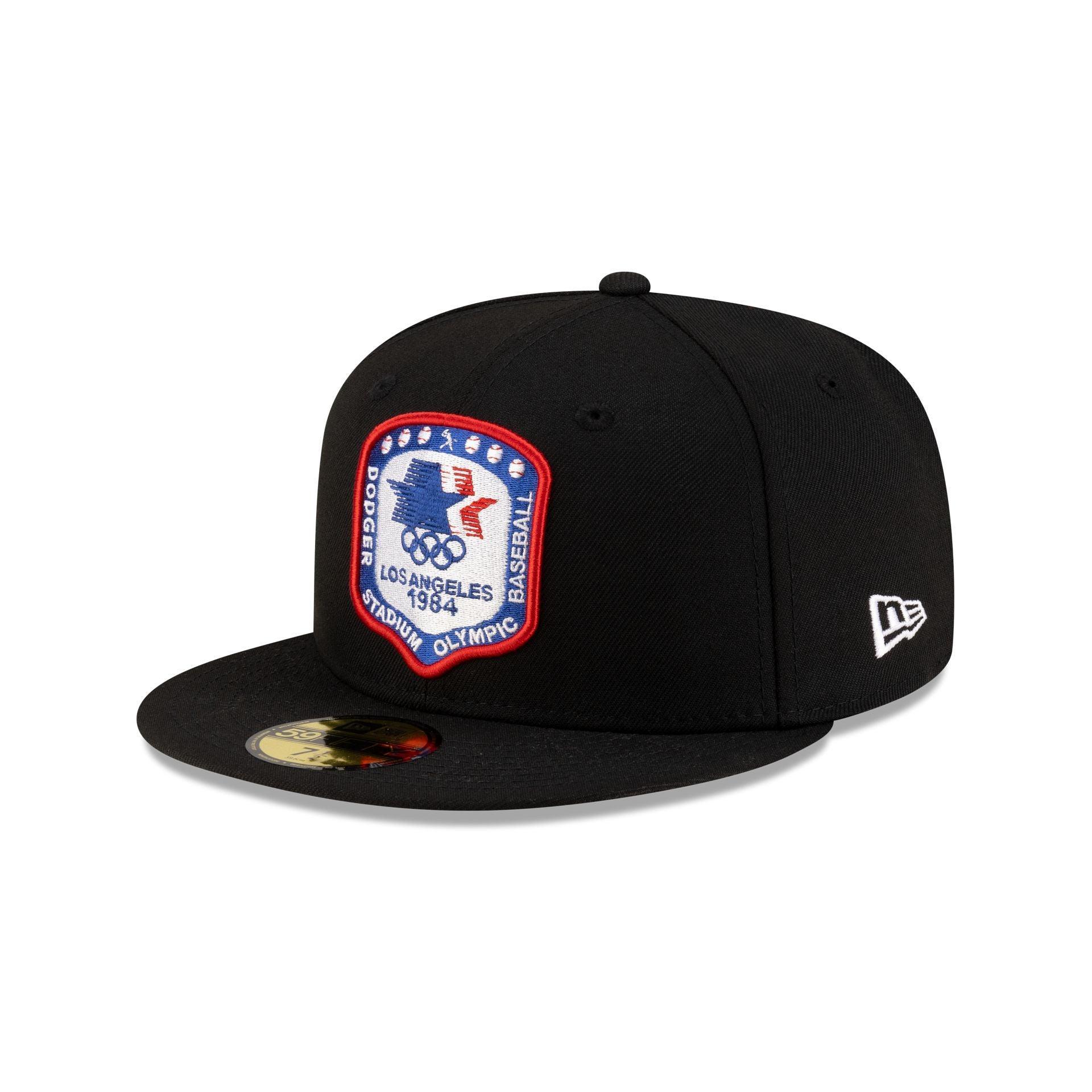 Los Angeles Dodgers 1984 Olympics Black 59FIFTY Fitted Hat Male Product Image