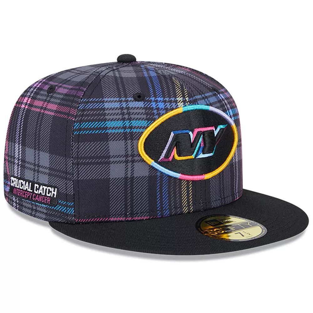 Men's New Era Black New York Jets 2024 NFL Crucial Catch Plaid 59FIFTY Fitted Hat, Size: 7 5/8 Product Image