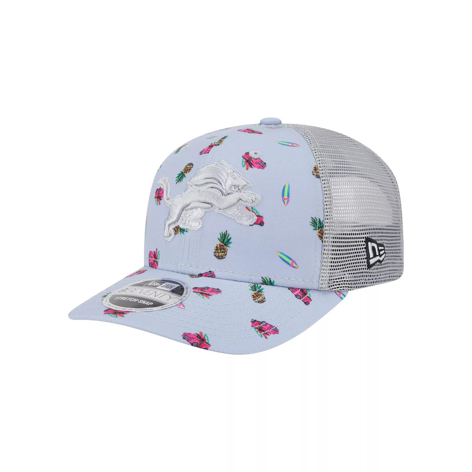 Men's New Era  Light Blue Detroit Lions Adventure Surfboard 9SEVENTY Adjustable Hat Product Image