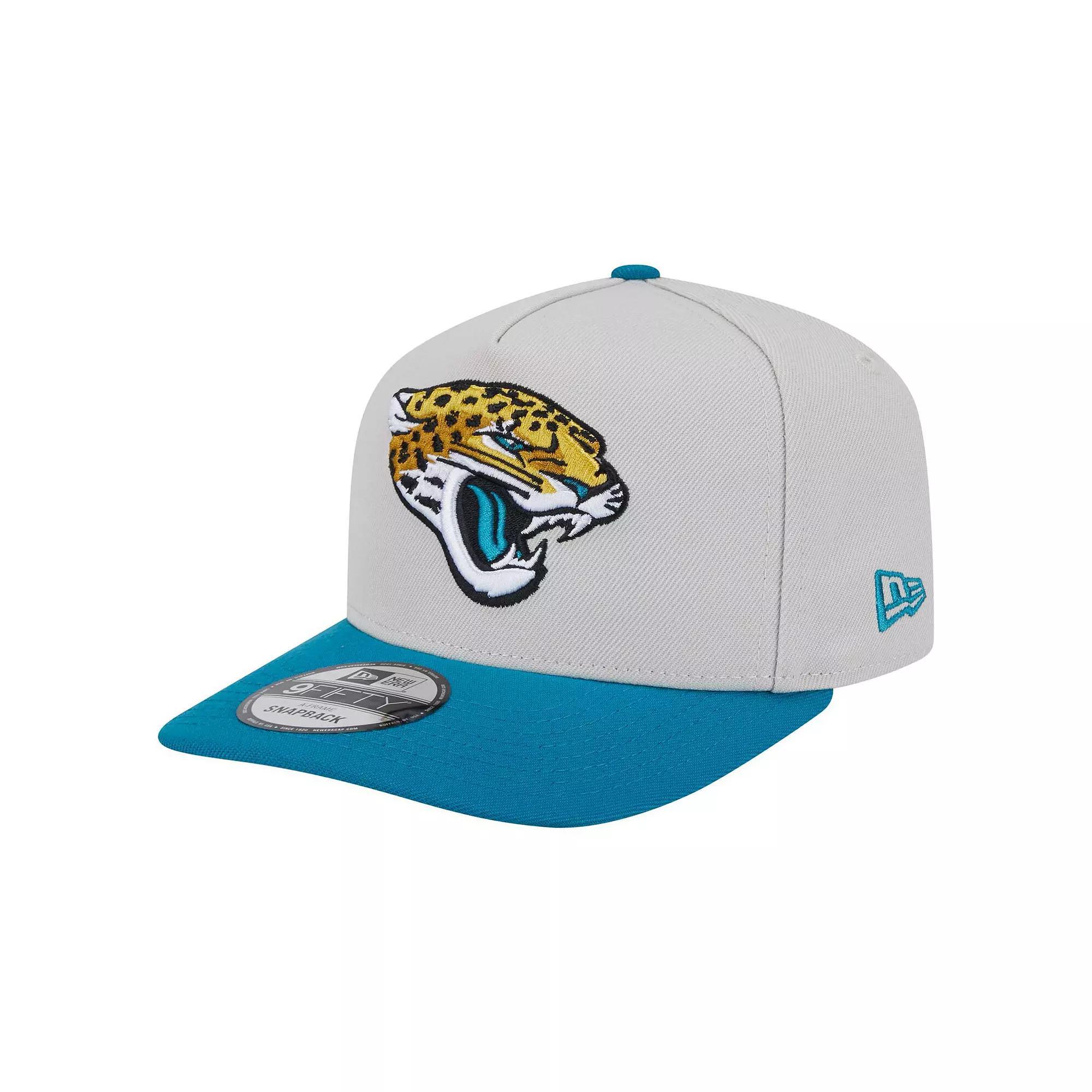 Mens New Era Stone Jacksonville Jaguars Decent 9FIFTY A-Frame Snapback Hat Product Image