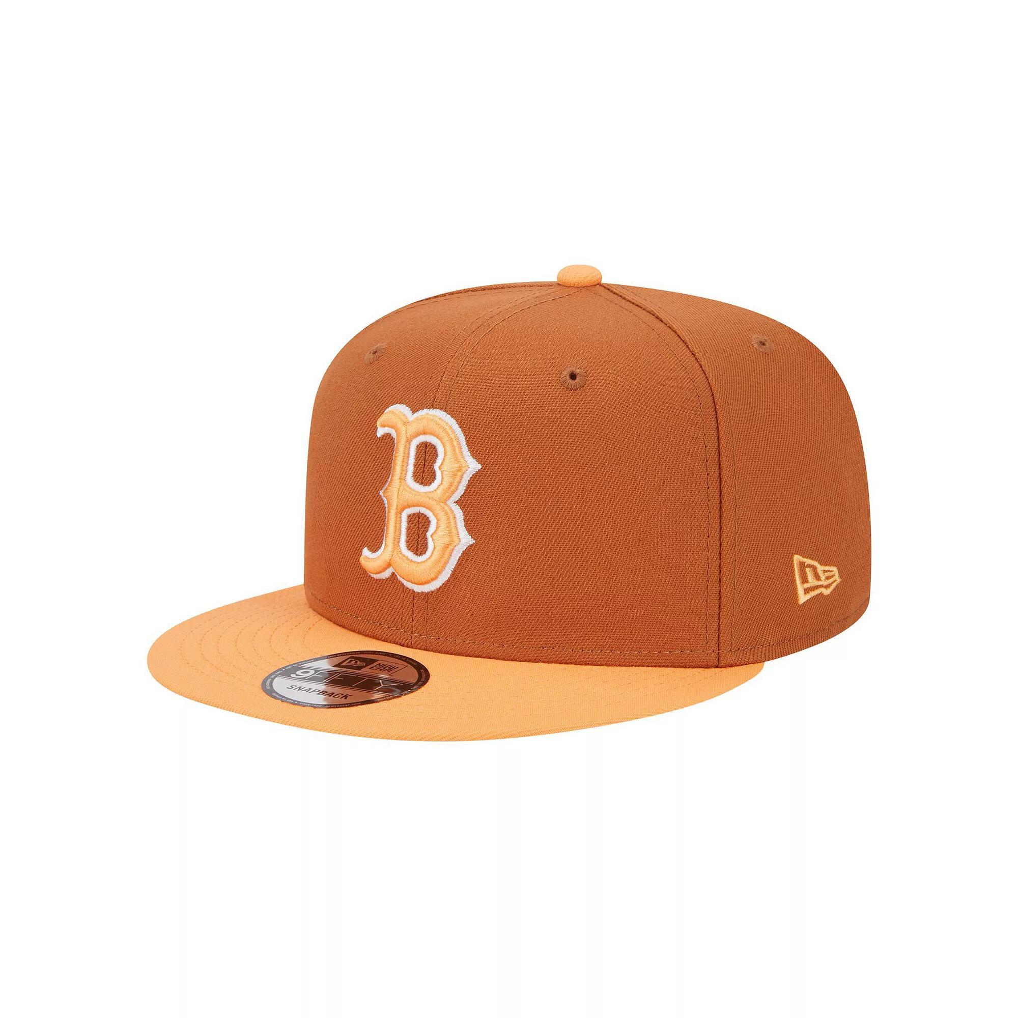 Men's New Era Brown Boston Red Sox Spring Color Two-Tone 9FIFTY Snapback Hat Product Image