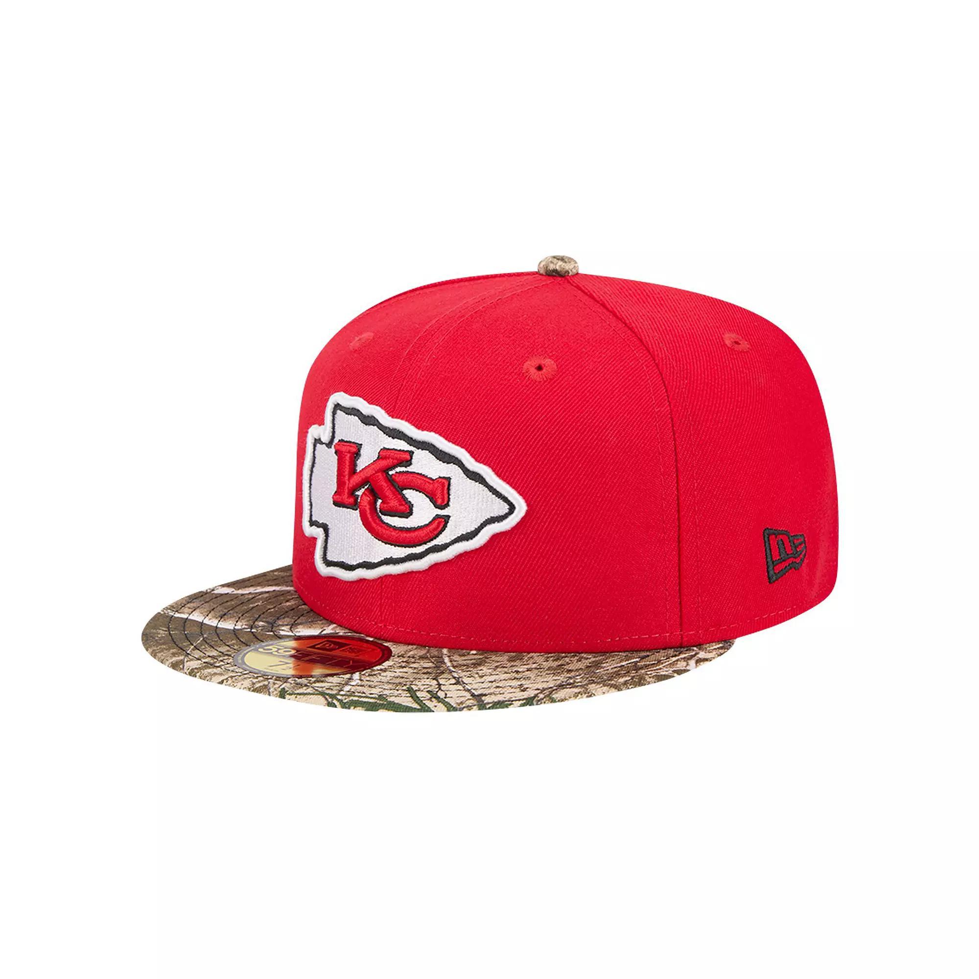 Men's New Era Red Kansas City Chiefs Active Two-Tone Camo 59FIFTY Fitted Hat, Size: 7 3/8 Product Image