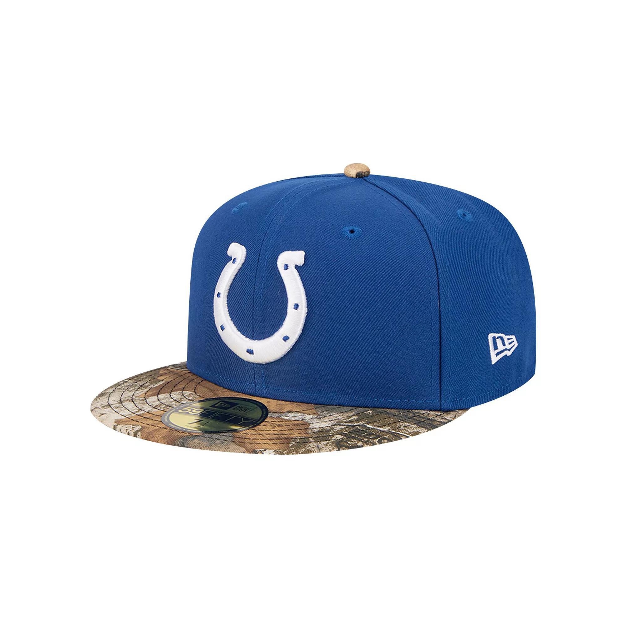 Men's New Era Royal Indianapolis Colts Active Two-Tone Camo 59FIFTY Fitted Hat, Size: 7 1/8, Blue Product Image