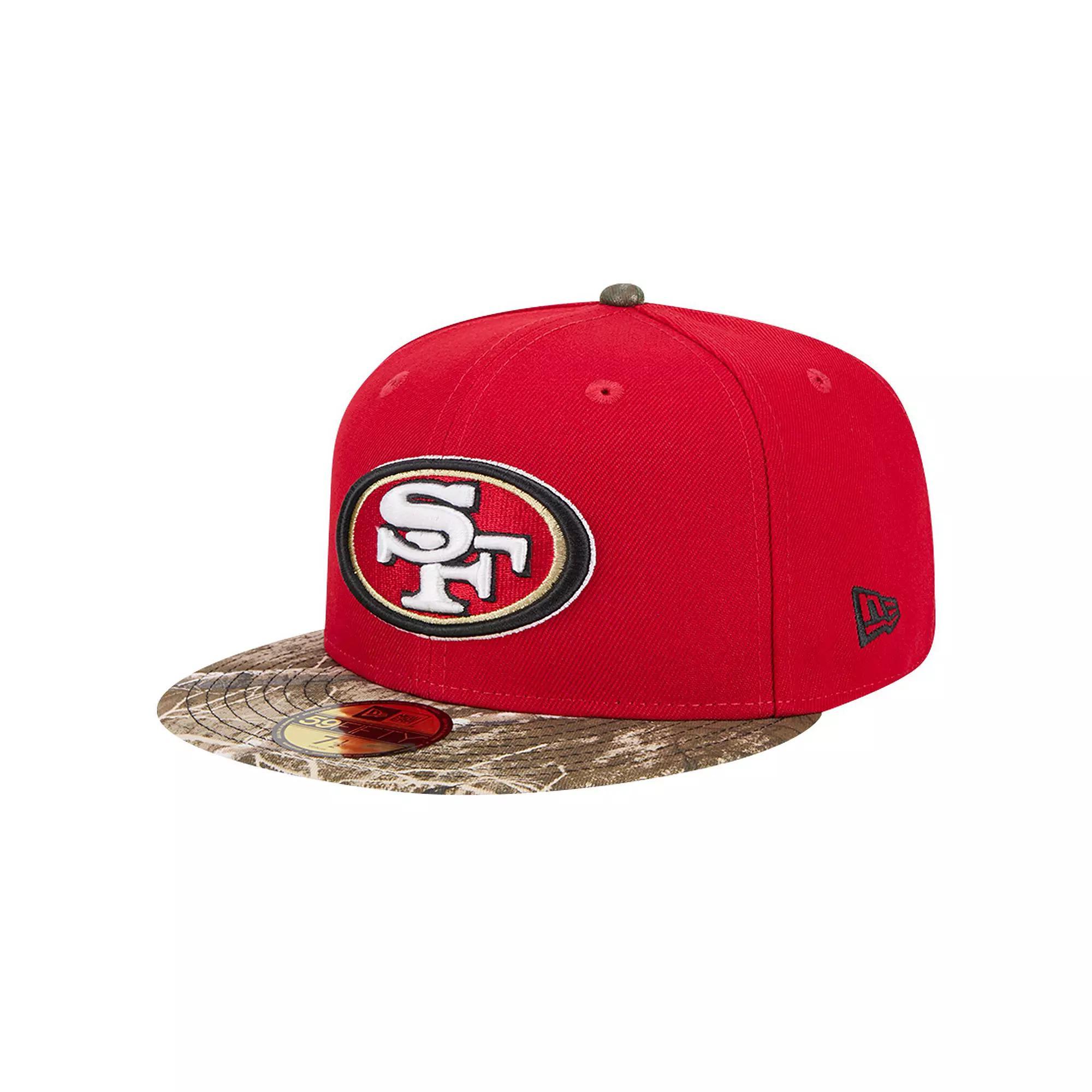 Men's New Era Scarlet San Francisco 49ers Active Two-Tone Camo 59FIFTY Fitted Hat, Size: 7 3/4, Red Product Image