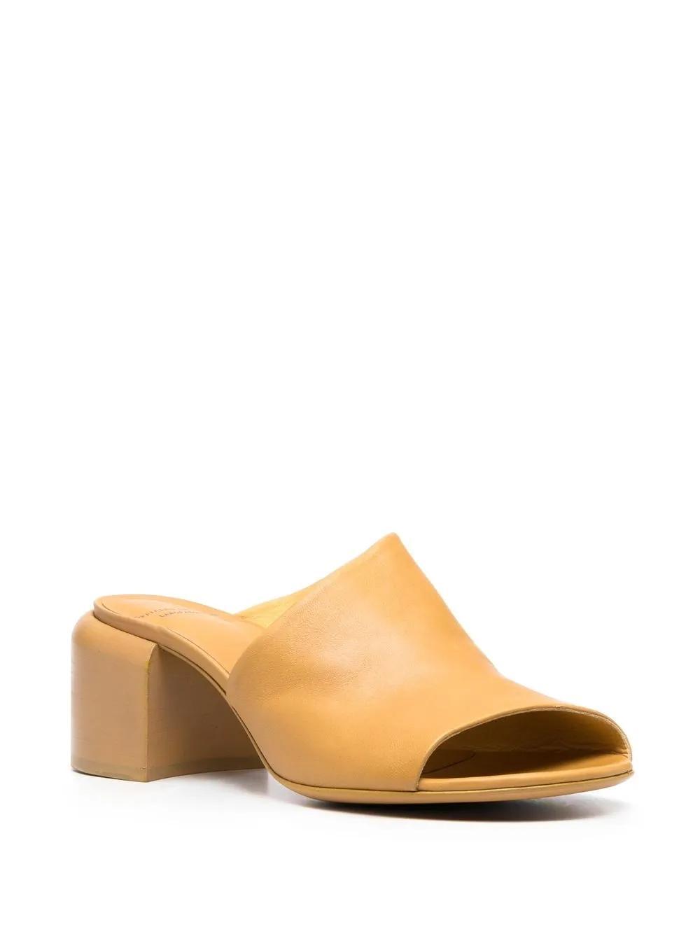 OFFICINE CREATIVE Ethel Leather Mules In Yellow Product Image