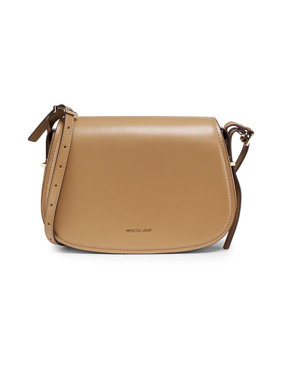 Womens Lydia Leather Messenger Bag Product Image