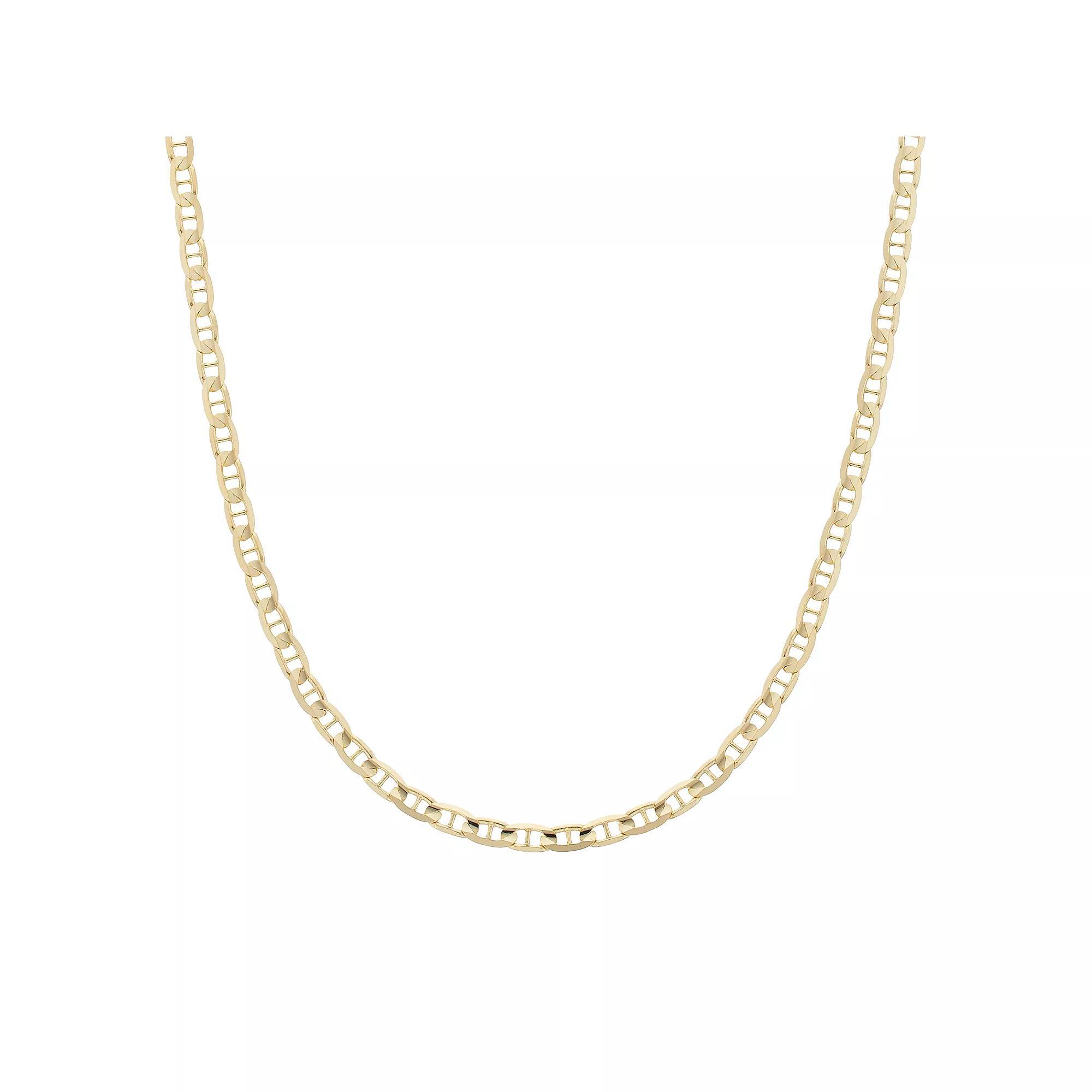 14k Gold Concave Anchor Link Chain Necklace, Women's, Size: 24" Product Image