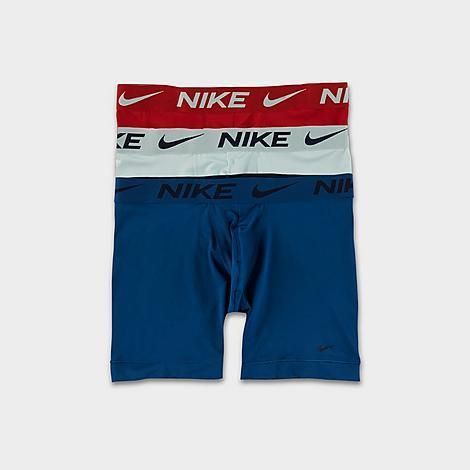 Men's Nike Dri-FIT Essential 3-pack Microfiber Boxer Briefs, Size: Medium, Blue Topaz Product Image