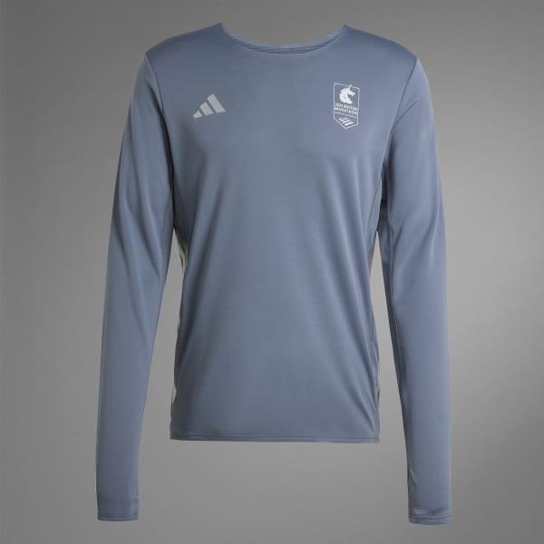 adidas Boston Marathon 2025 Adizero Long Sleeve Tee Onix XL Mens Product Image