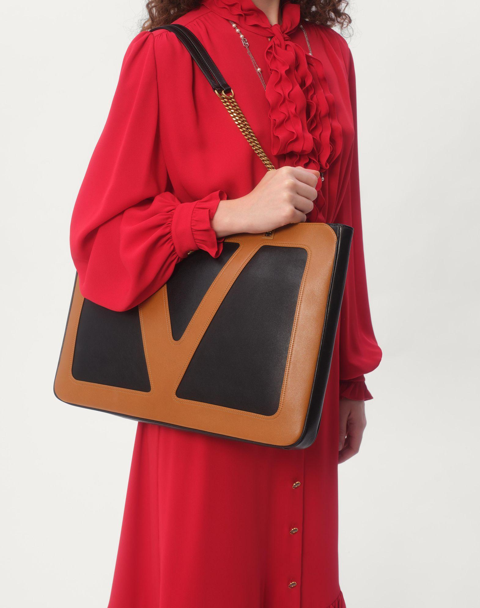 Valentino Garavani Viva Superstar Nappa Leather Shopper Product Image