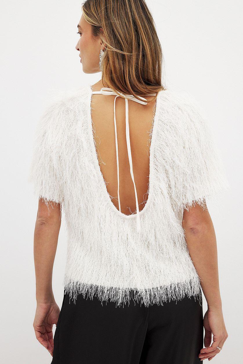Short Sleeve Fringe Top Product Image