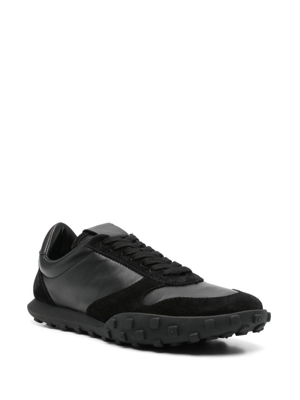 leather lace-up sneakers Product Image