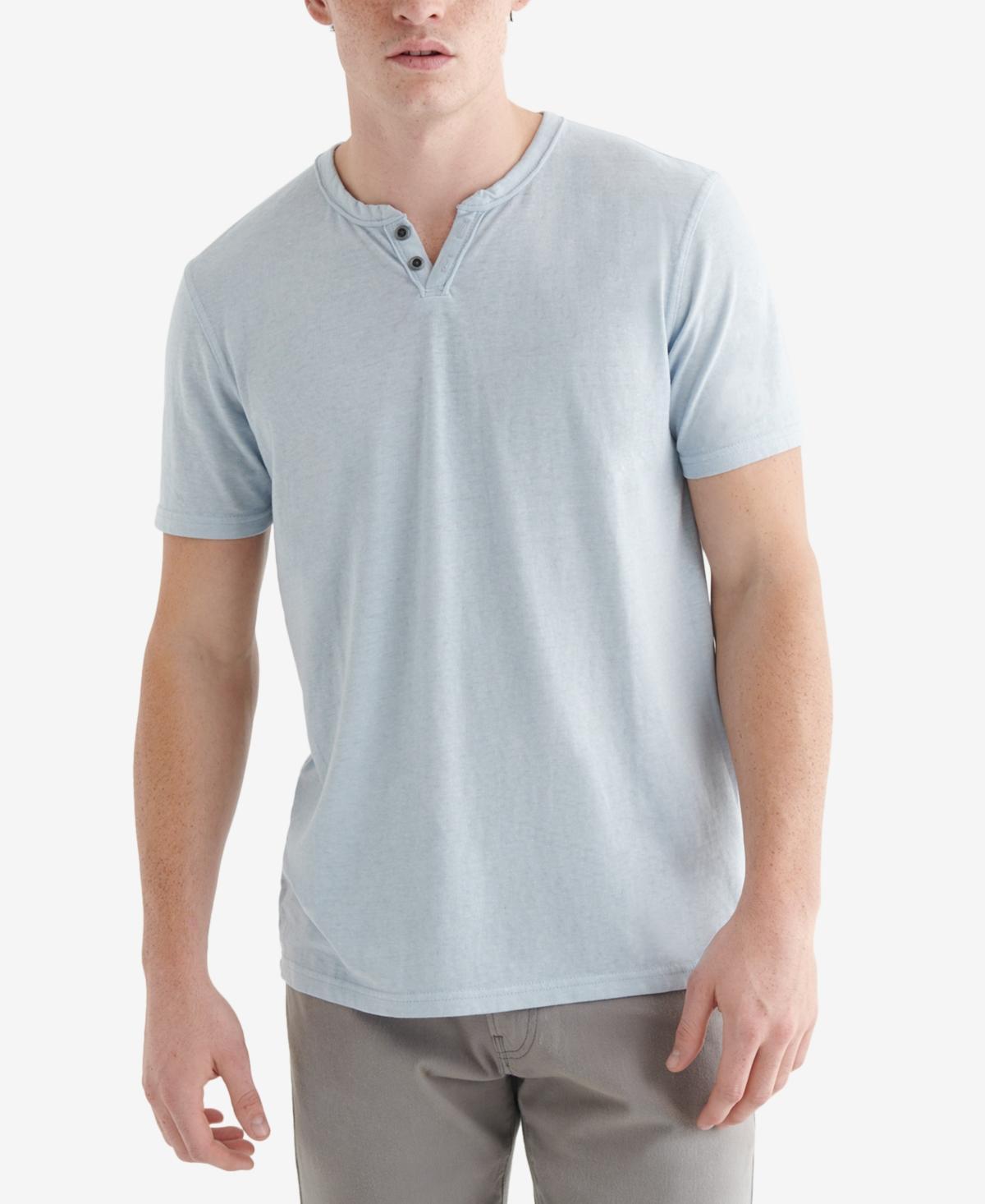 Lucky Brand Short Sleeve Button Notch Neck Venice Burnout T Product Image