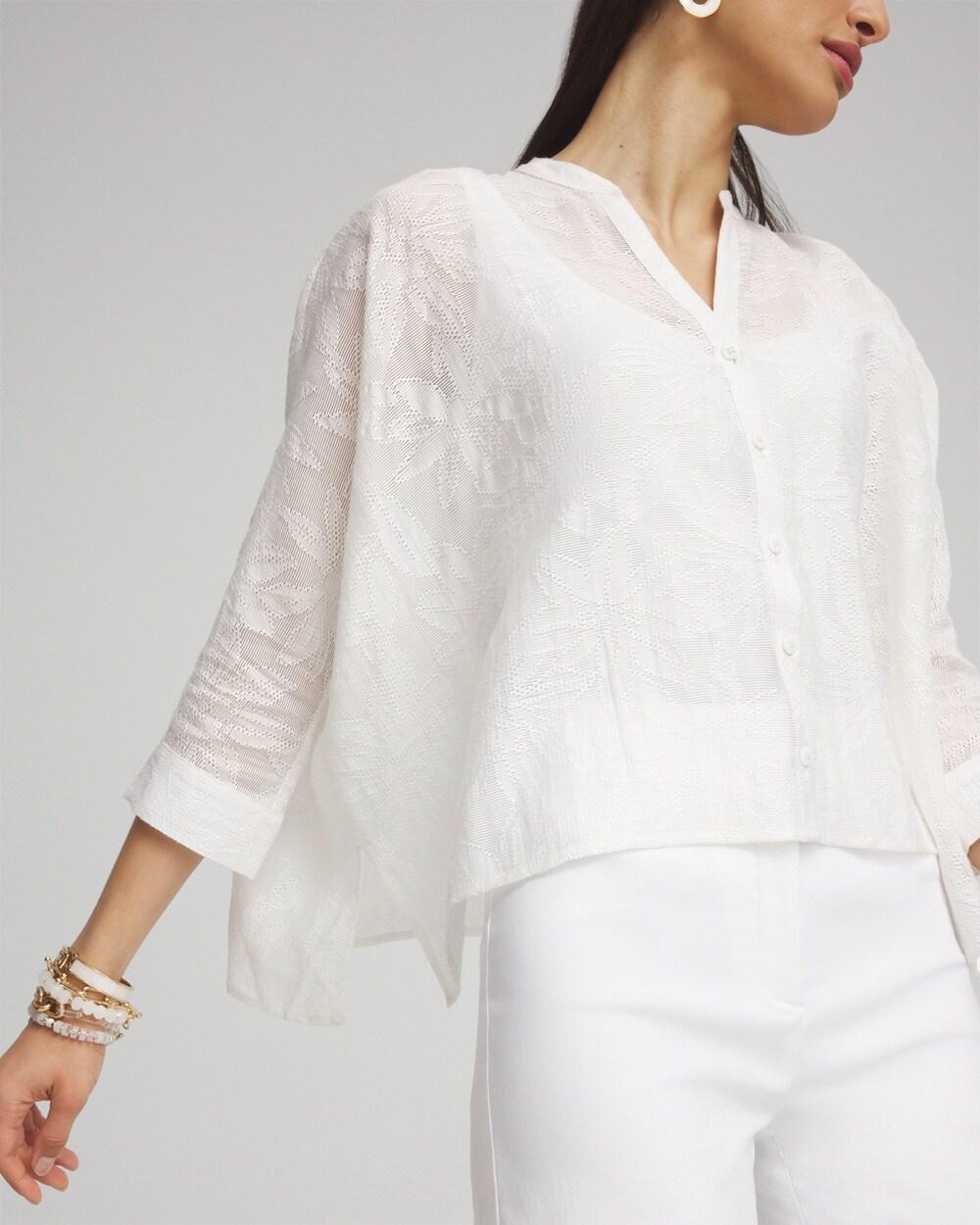 Black Label™ Button Up Cape Hem Top Product Image