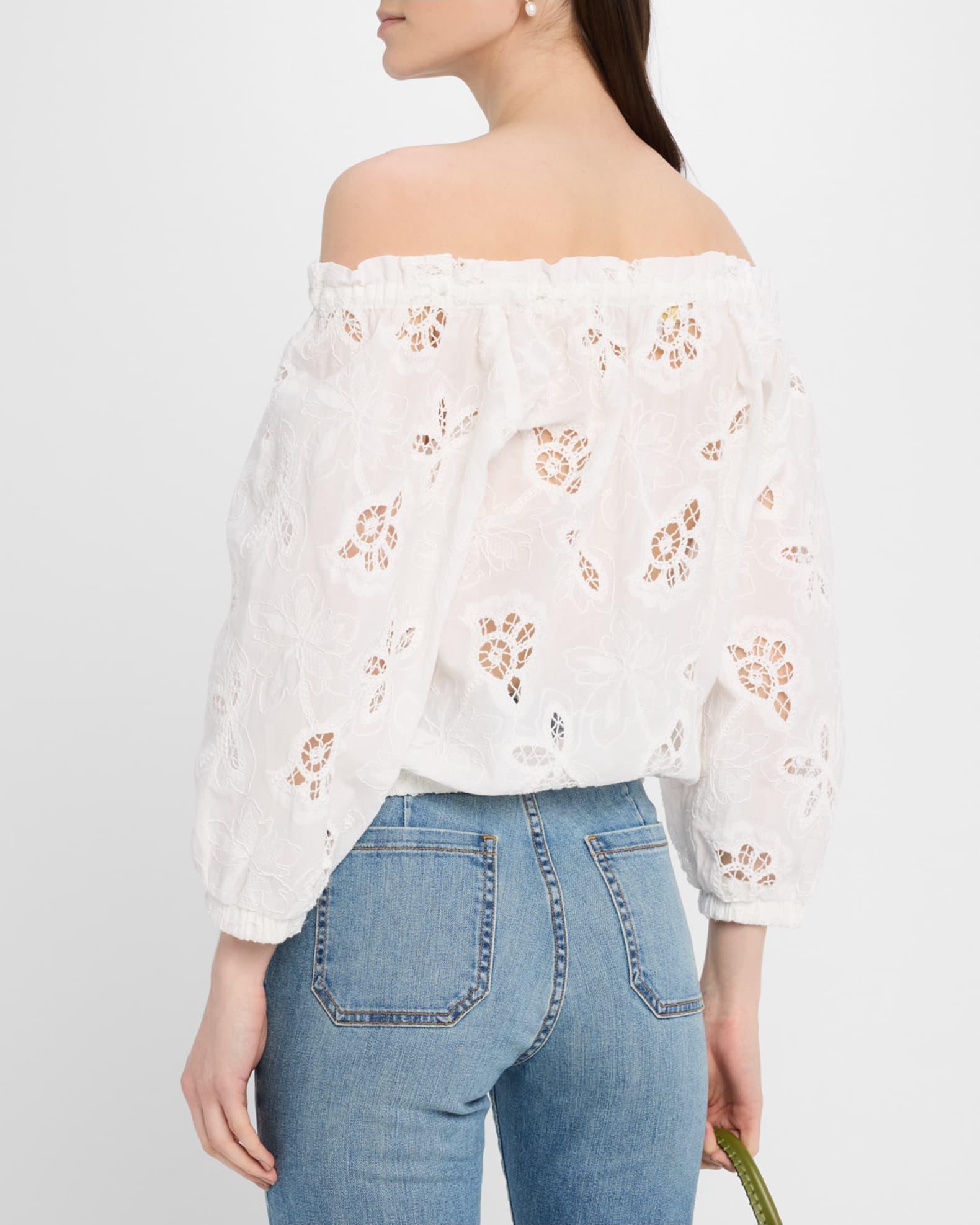 Rosalia Embroidered Off-Shoulder Blouse Product Image
