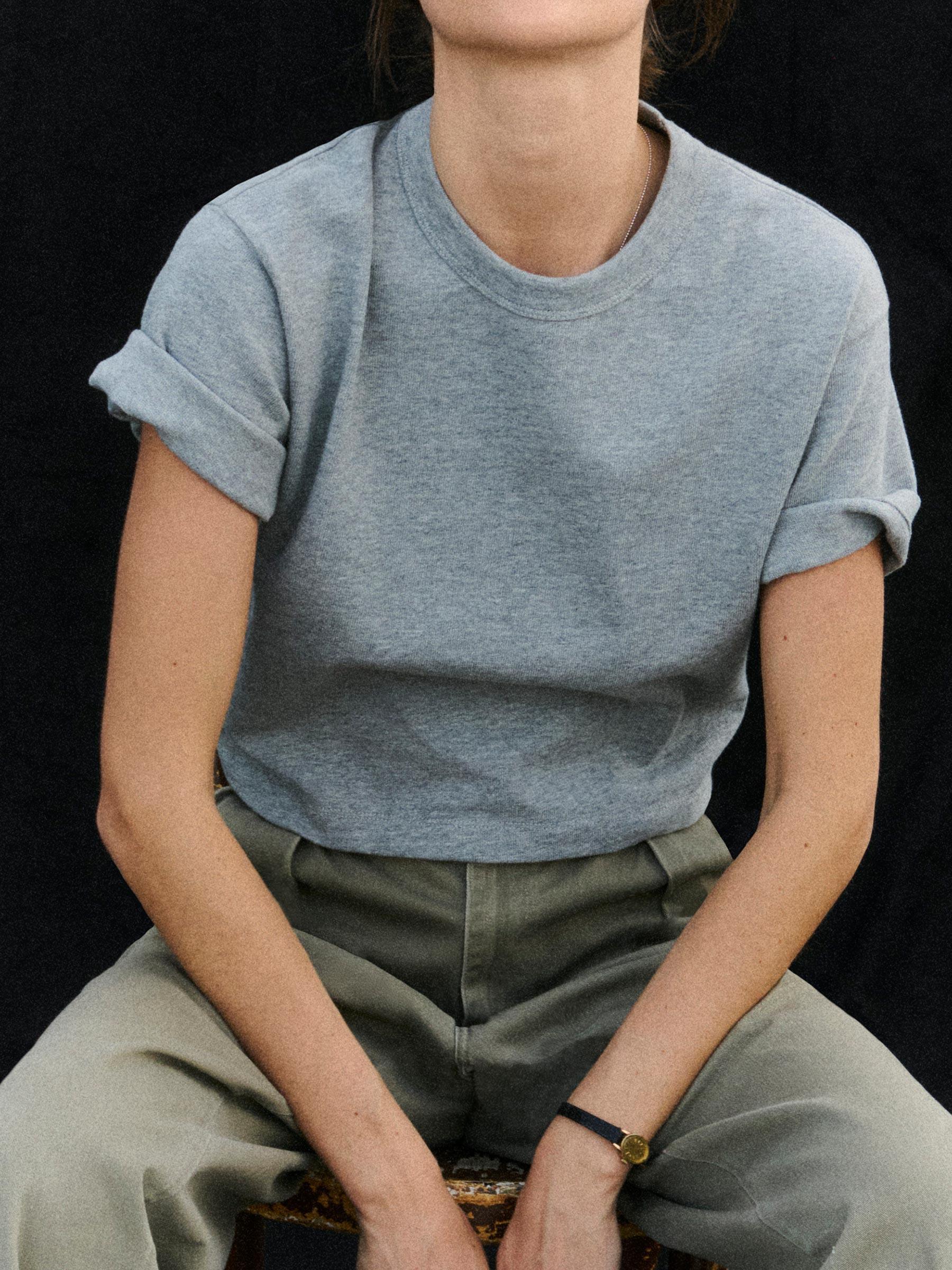 Heather Grey Field-Spec Boyfriend Crop Tee Product Image