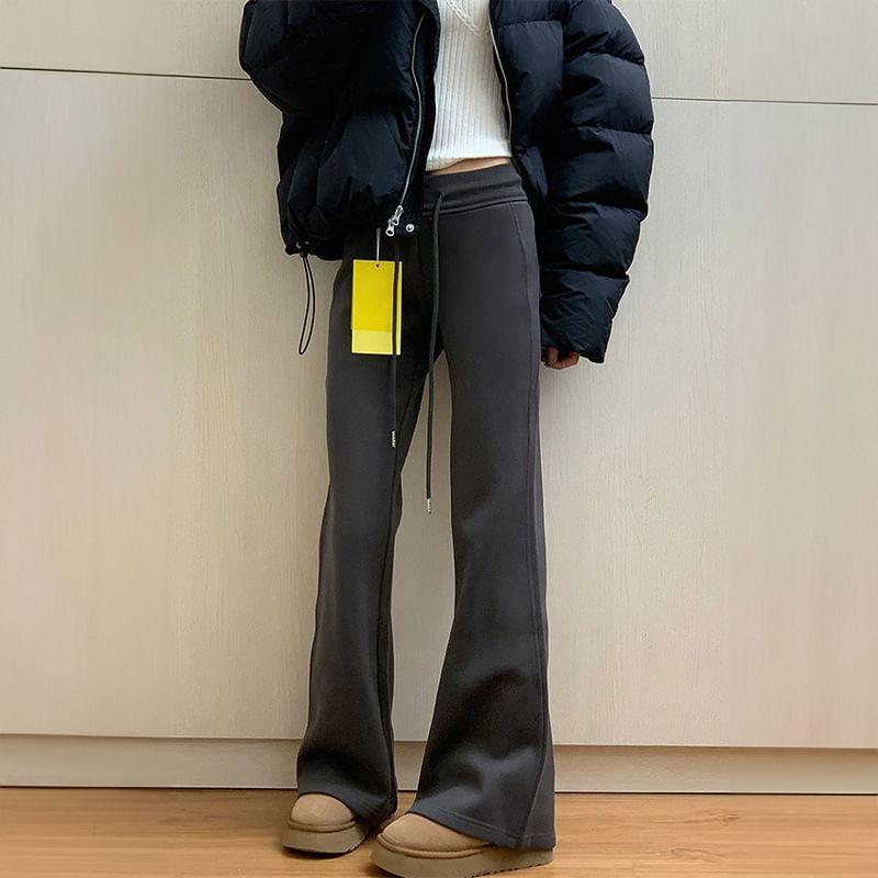 High Rise Plain Flared Sweatpants Product Image