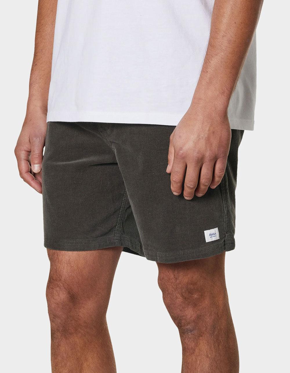 KATIN Cord Local Mens Shorts - WASHED BLACK Product Image