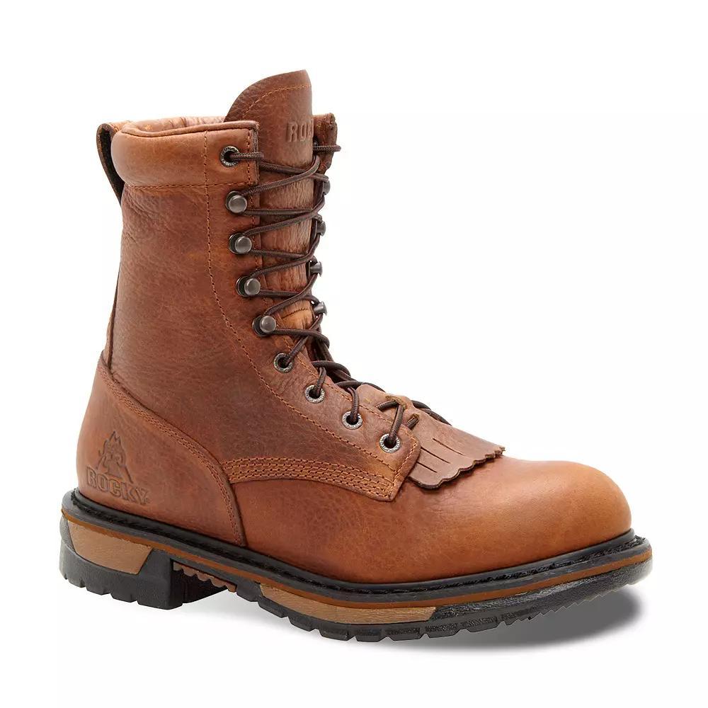Rocky Original Ride Lacer 8-in. Waterproof Western Men's Work Boots, Size: 8 Medium, Pitstop Product Image