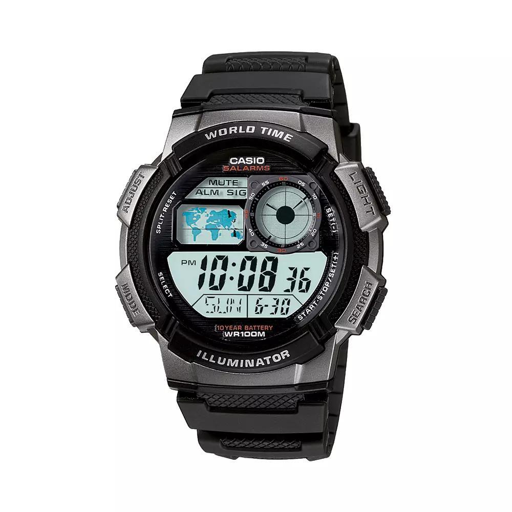 Casio Men's Illuminator Digital Chronograph Watch - AE1000W-1BV, Grey Product Image