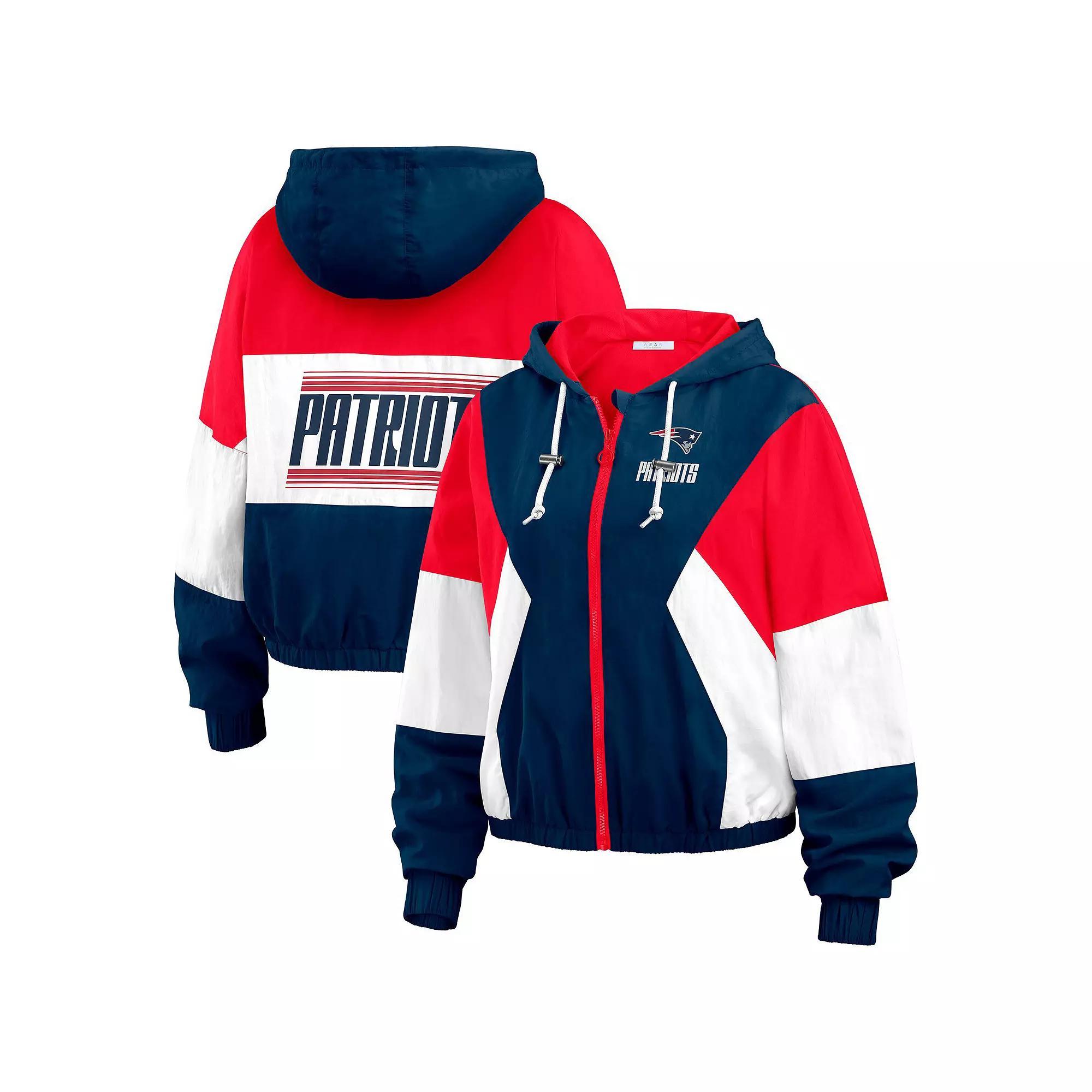 Women's WEAR by Erin Andrews  Red Tampa Bay Buccaneers Color Block Full-Zip Windbreaker Jacket, Size: 2XL Product Image