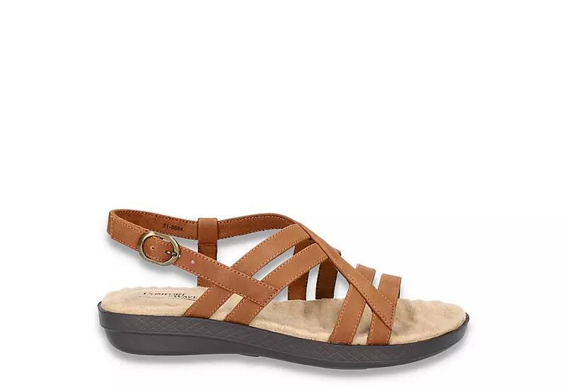 Easy Street Lobo Women's Strappy Slingback Sandals, Size: 8.5, Black Product Image