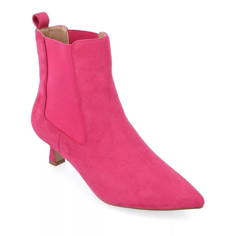 Journee Tenlee Womens Tru Comfort Foam Ankle Boots Pink Product Image
