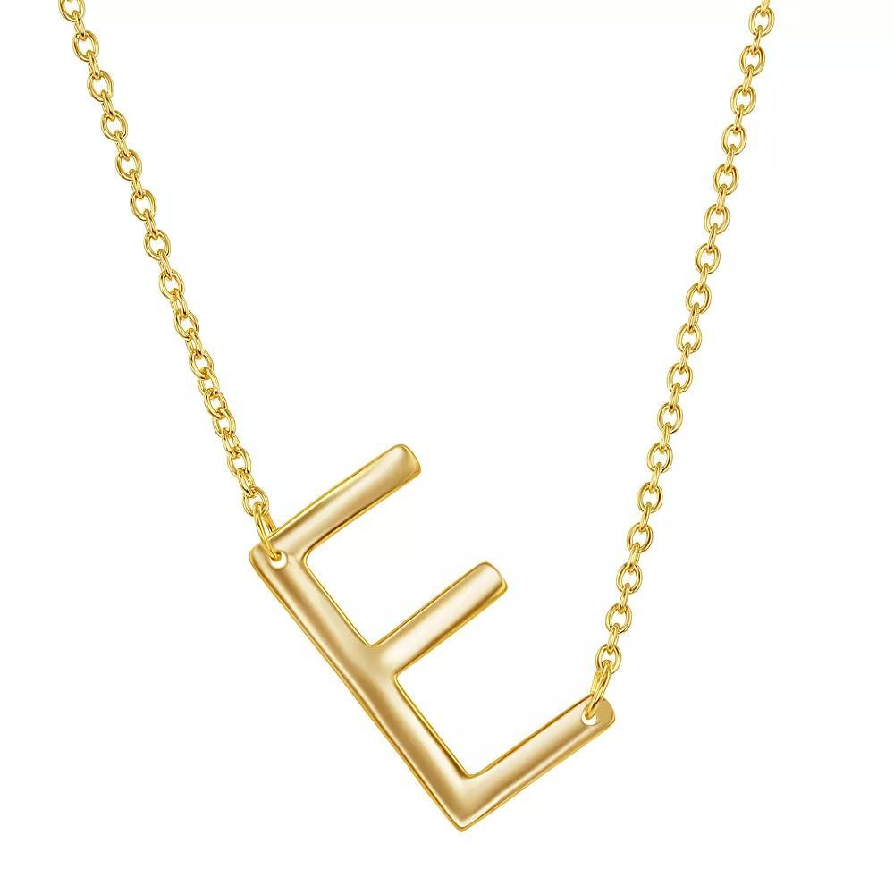 Sterling Silver Sideways Initial Necklace, Women's, Size: 16-18" ADJ, Gold Tone Z Product Image