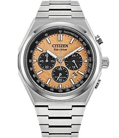 Citizen Mens Eco WR100 Chronograph Titanium Bracelet Watch Product Image