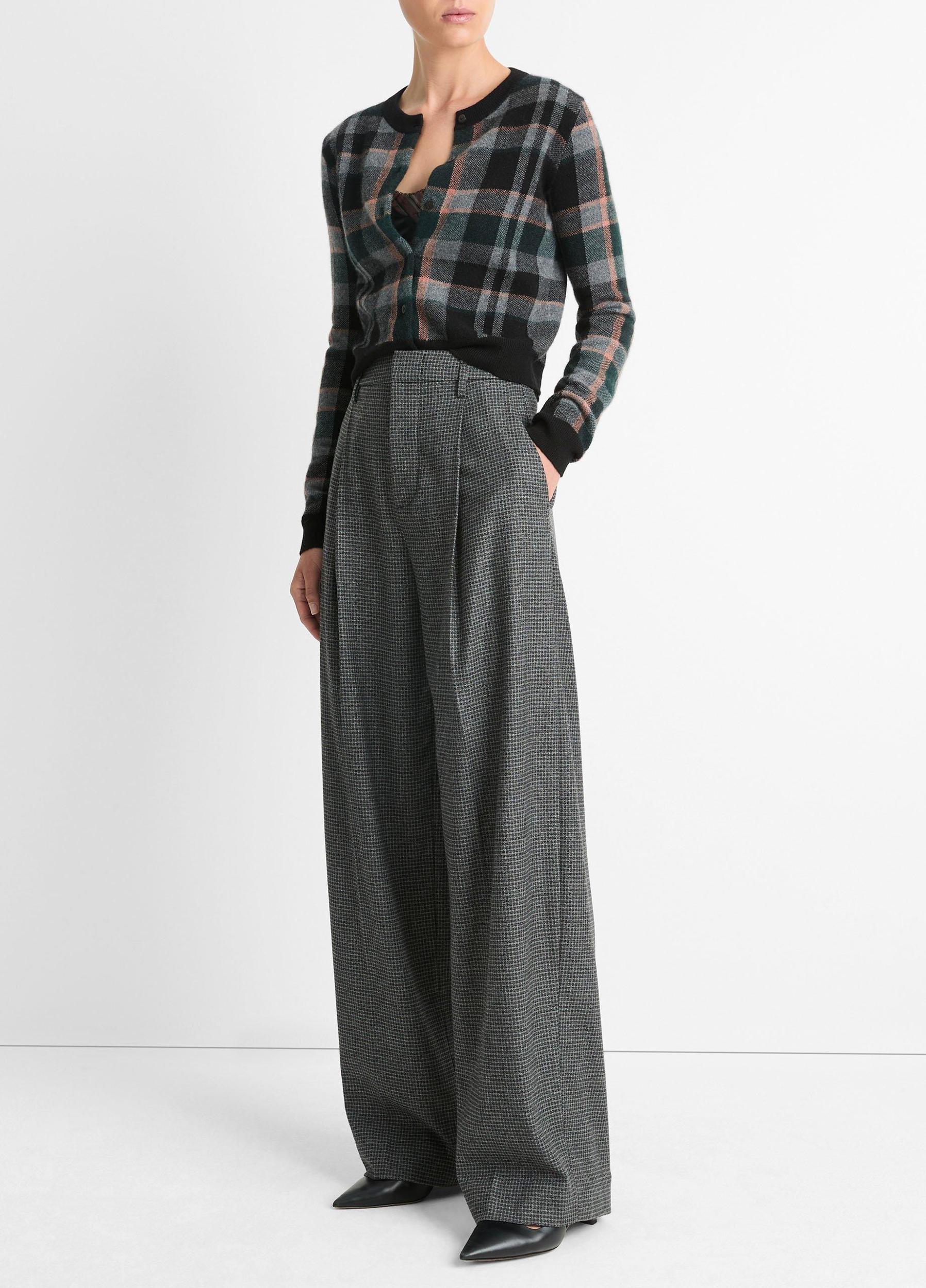 Italian Microcheck High-Rise Trouser Product Image