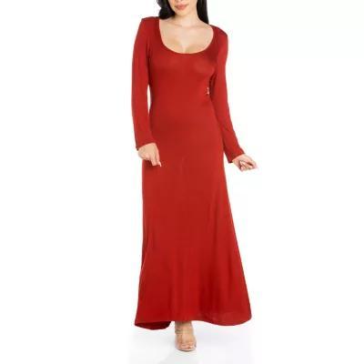 24/7 Comfort Apparel Womens Long Sleeve Maxi Dress Product Image