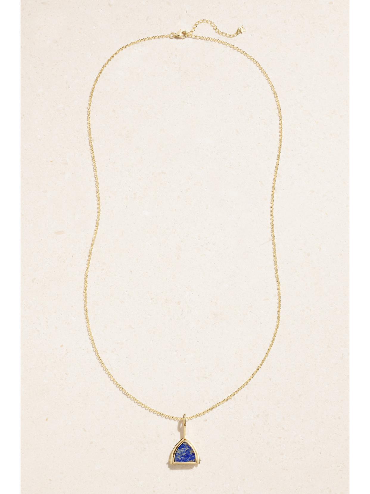 MATEO Flip 14-karat Gold, Lapis Lazuli And Diamond Necklace Product Image