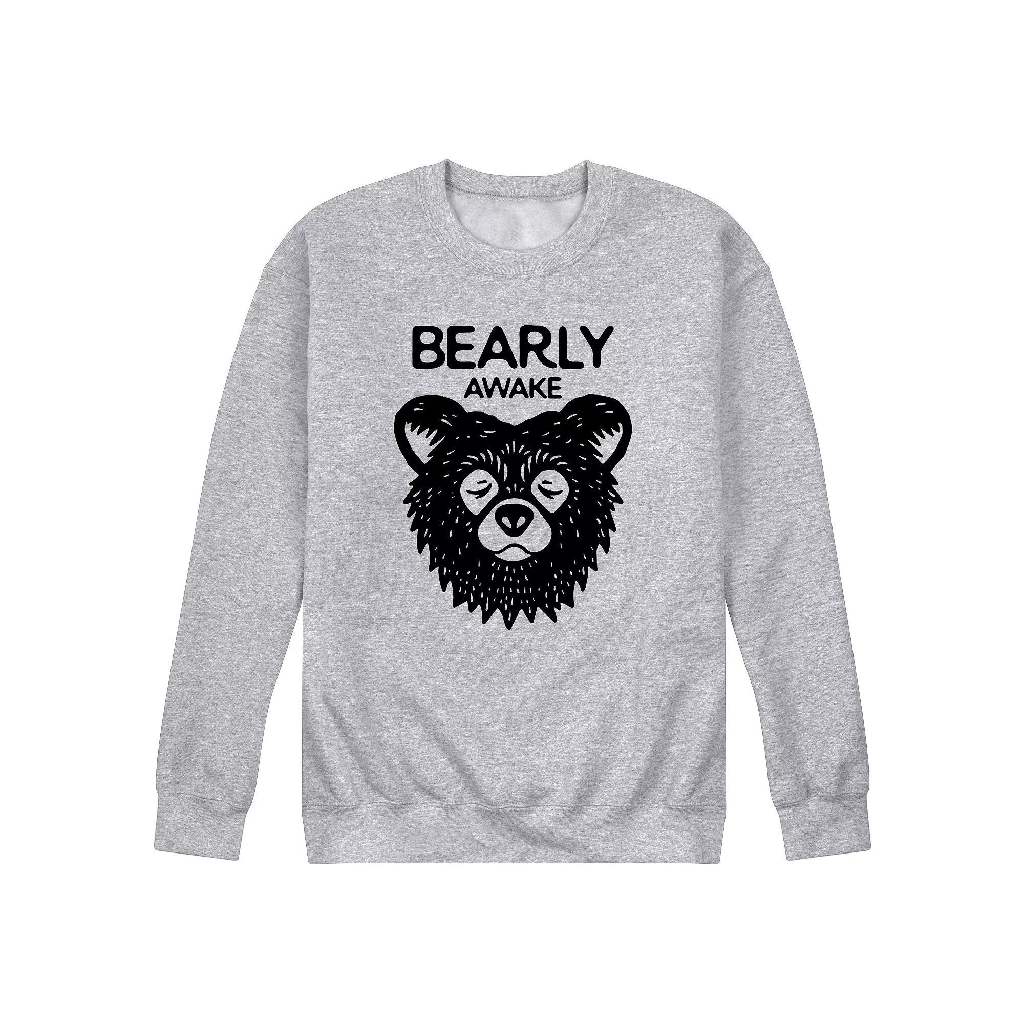 Men's Bearly Awake Graphic Fleece, Size: XL, Gray Product Image