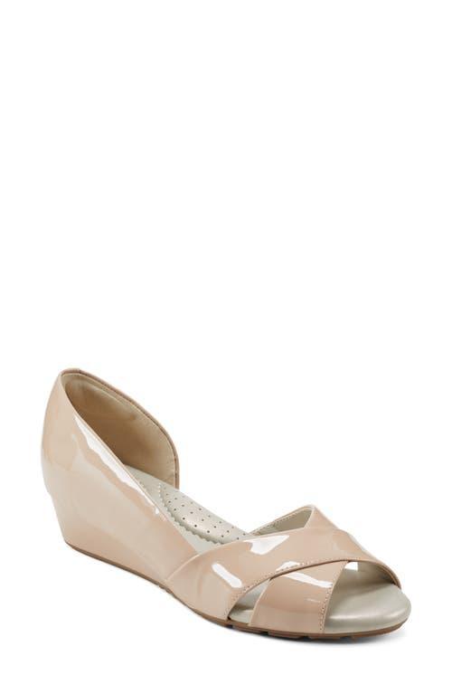 Easy Spirit Womens Bernie Open Toe Slip-On Dress Wedge Pumps Product Image