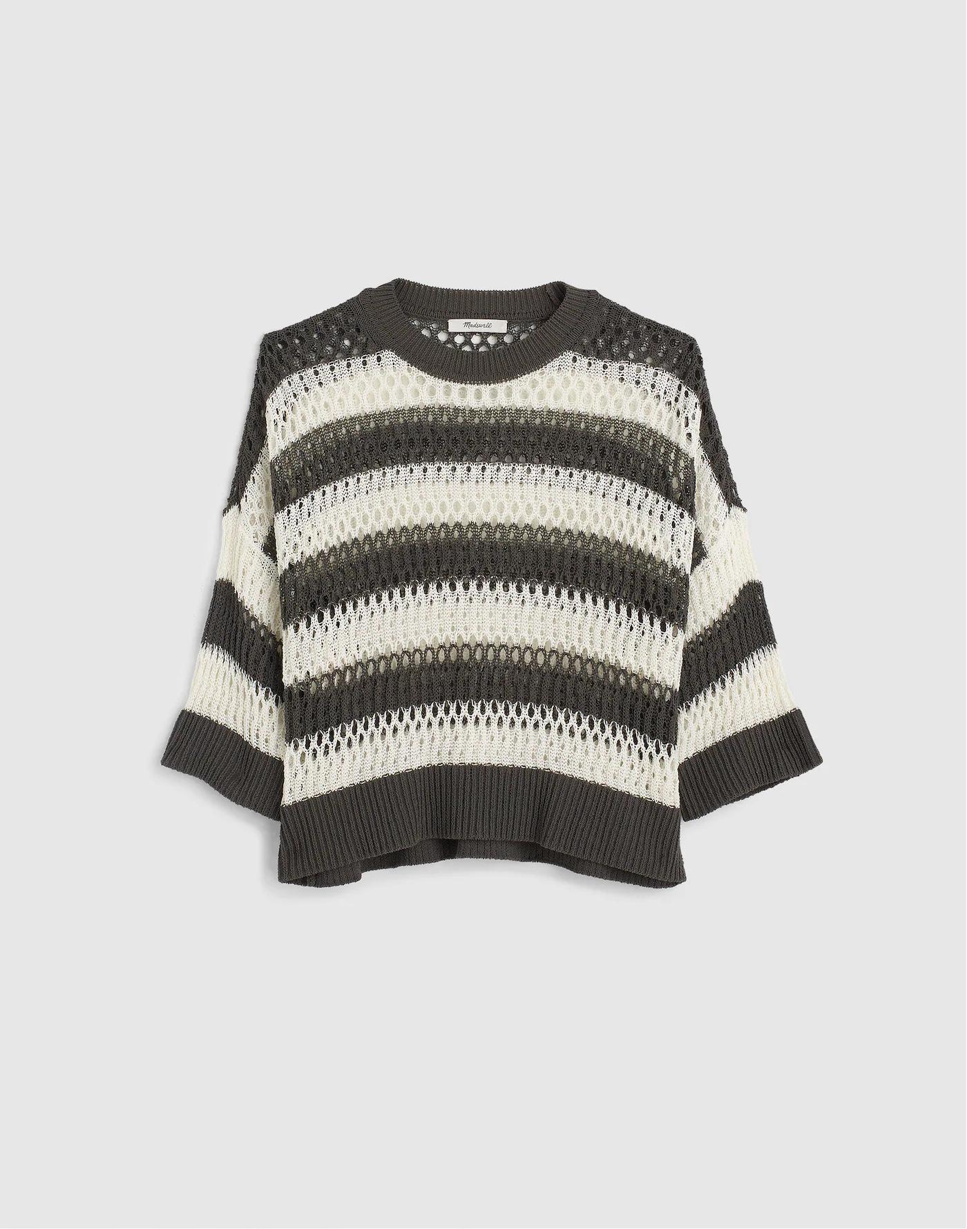 Relaxed Open-Stitch Sweater Tee Product Image
