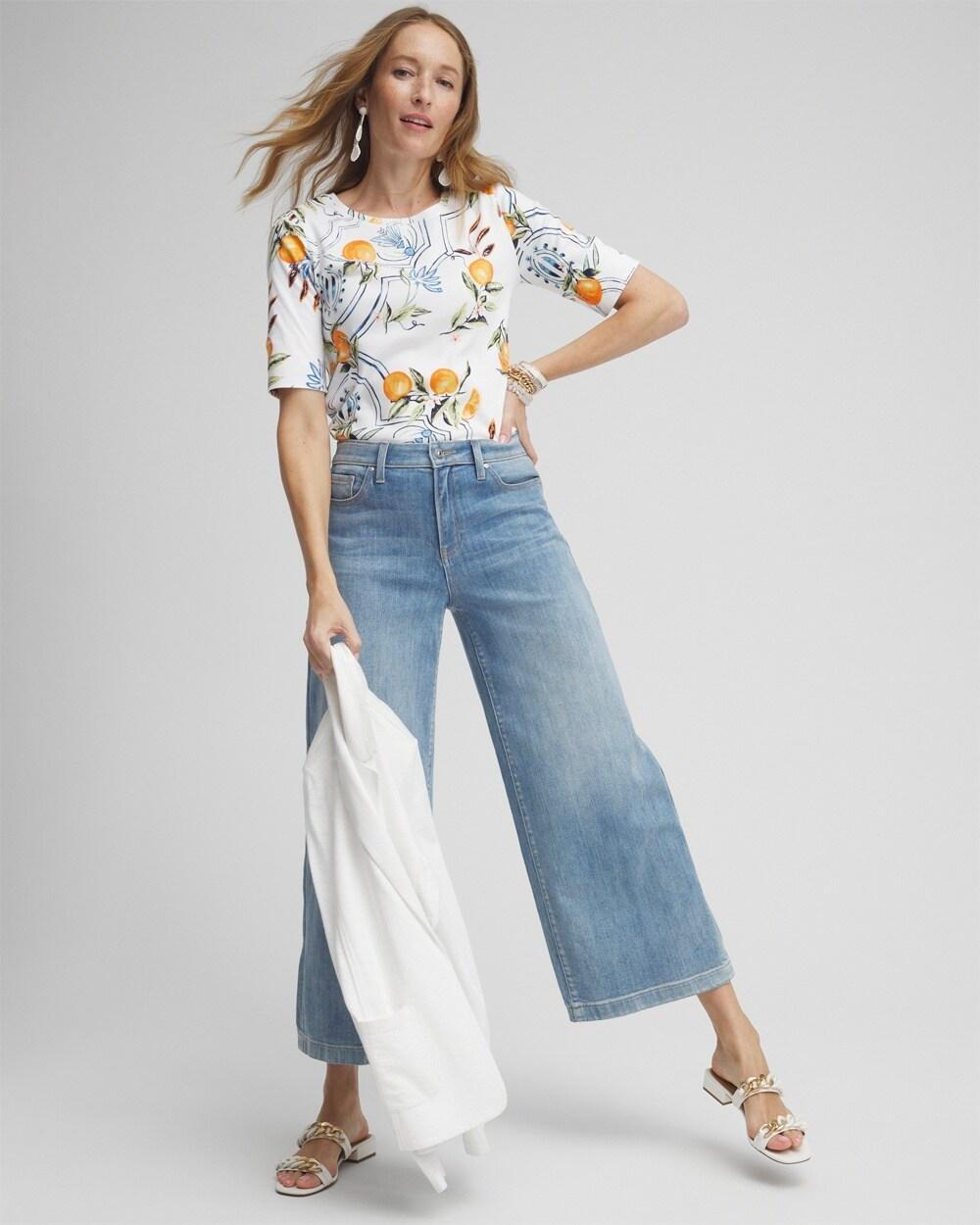 Tropical Jewel Neck Tee Product Image