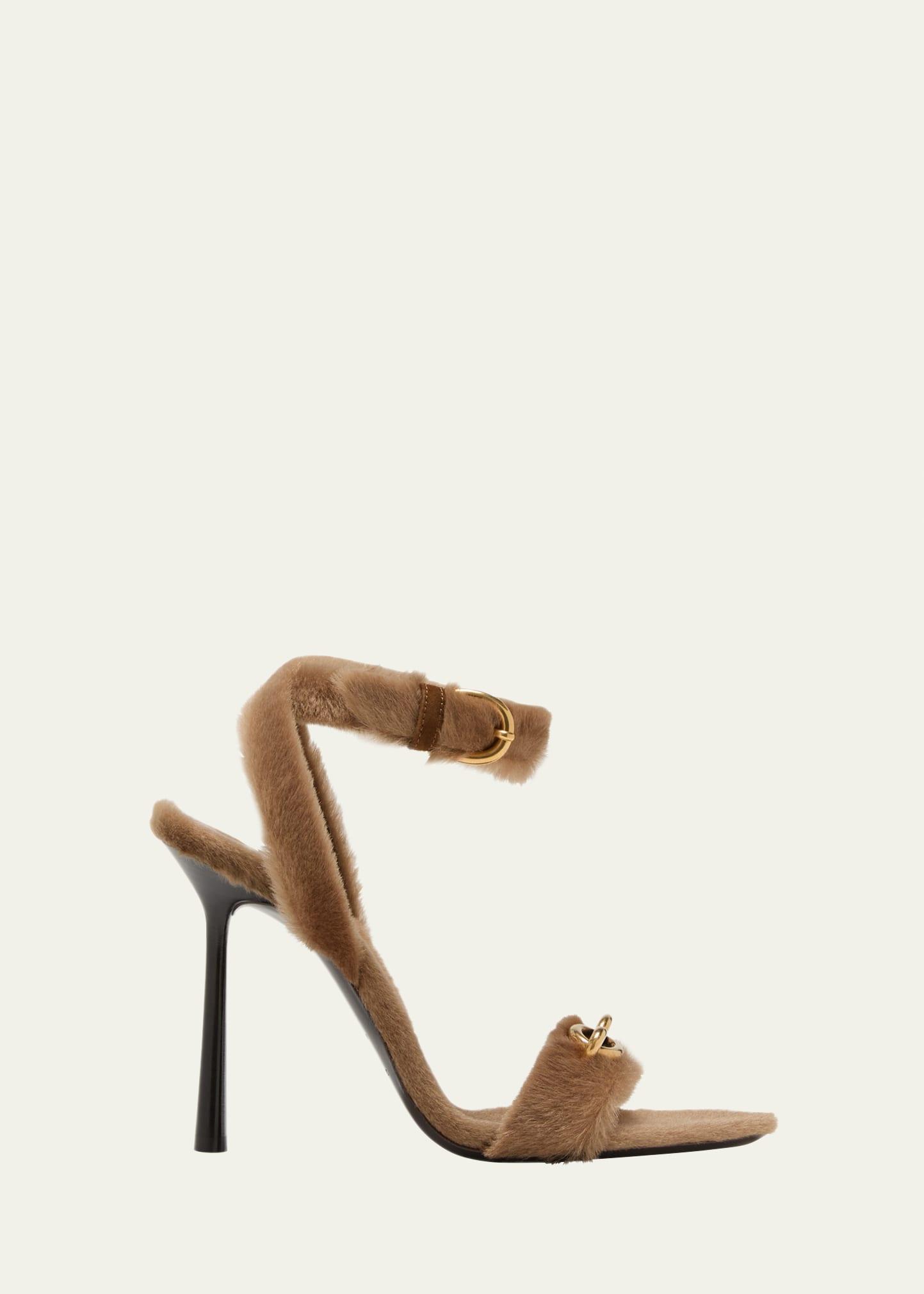 Saint Laurent Le Maillon Sandal in Brown Product Image